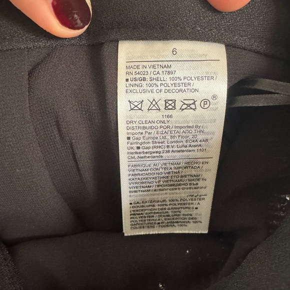 Banana Republic black sequin wide leg trouser, NWT size 6 Fall23 - Picture 13 of 13